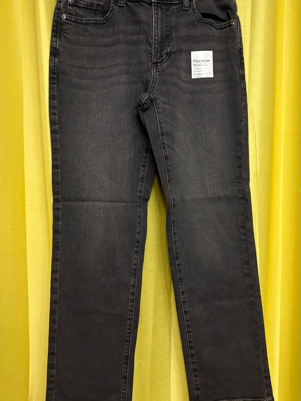 Girls Black Stretch Jeans with adjustable waist